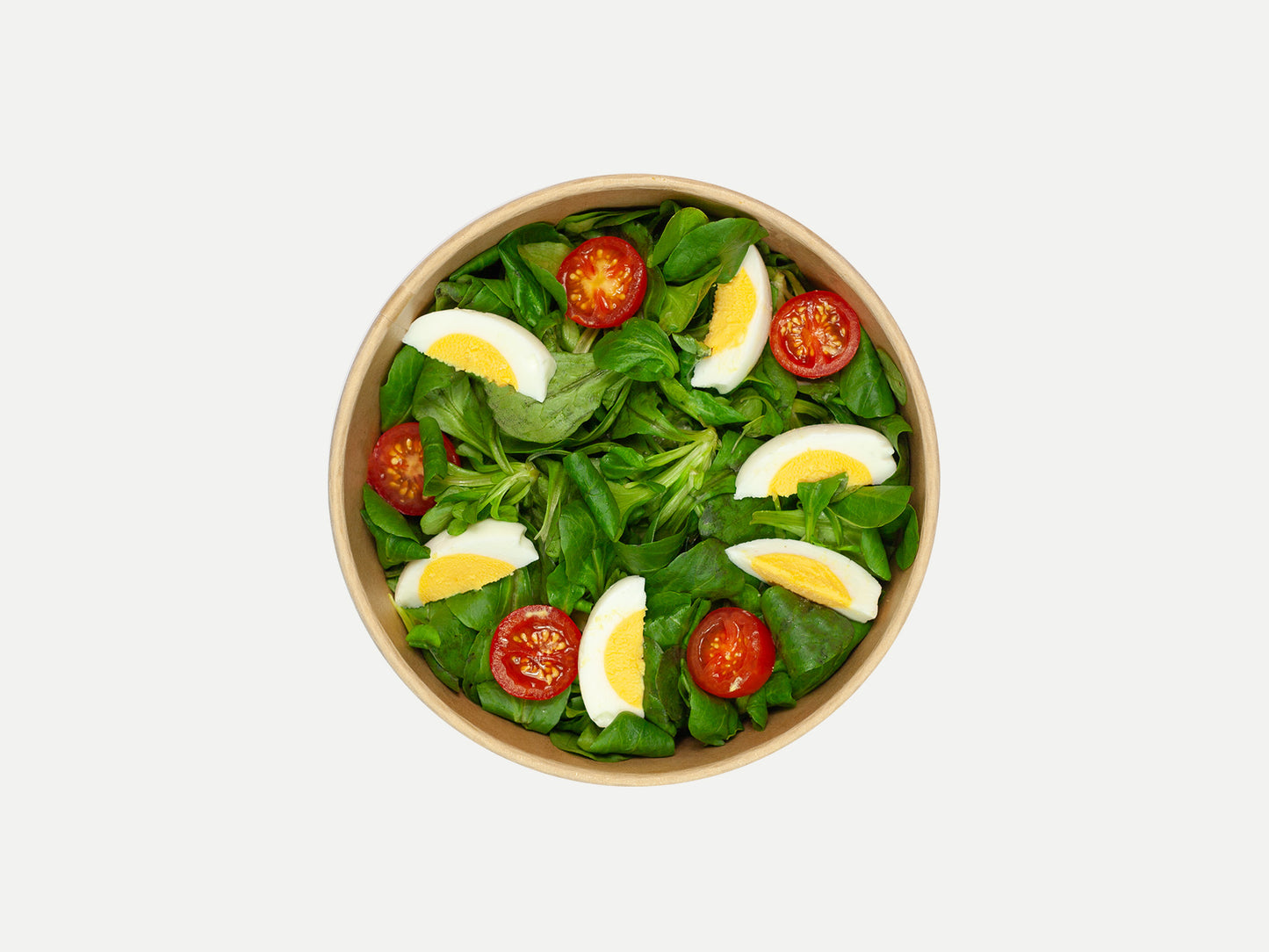 Nüsslisalat mit Cherrytomaten und Ei