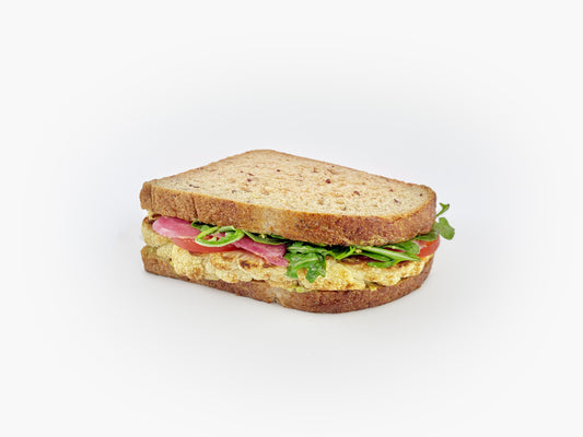 Pausenbrot mit gebackenem Blumenkohl und Avocado